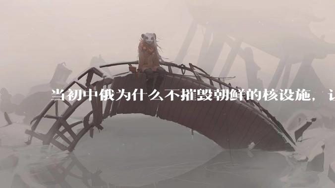 当初中俄为什么不摧毁朝鲜的核设施，让朝鲜拥有了自己的核武器？